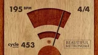 195 BPM 4/4 Wood Metronome HD