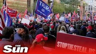 Trump supporters protest Arizona officially certifying President-elect Biden