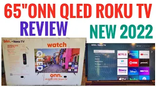 REVIEW ONN 65" QLED ROKU TV 4K UHD Walmart 100071705 Unboxing & How To Setup