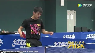 Zhang jike training flick backhand