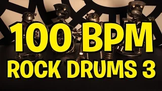 100 BPM - Rock Drums 3 - 4/4 Drum Track - Metronome - Drum Beat