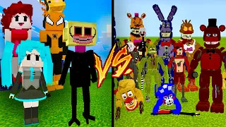 Friday Night Funkin VS АНИМАТРОНИКИ ФНАФ в МАЙНКРАФТ fnaf minecraft фнф