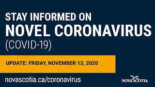 Update COVID-19 for Nova Scotians: Friday November 13