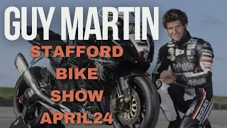 Stafford classic motorcycle show Sunday April 2024 with guest speakers Guy Martin