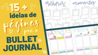 BULLET JOURNAL MINIMALISTA - ideias de páginas pra você colocar no seu BUJO novo