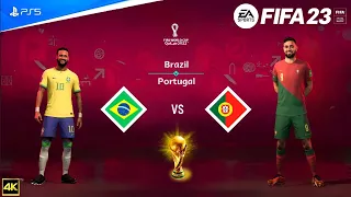 FIFA 23 - Brazil Vs Portugal - FIFA World Cup 2022 Final Match | PS5™ Gameplay [4K 60FPS]