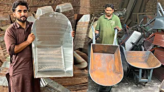 Easily Local Factory mades 1000 Of Wheelbarrows in few minutes! How to make Wheelbarrows.