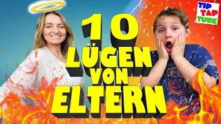 10 Lügen von Eltern die den Kindern erzählt werden (+ Outtakes) 😇 TipTapTube 😁 Familienkanal 👨‍👩‍👦‍👦