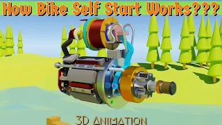 How Motorcycle Self (Electric Start) Work? Do This If Your Bike Isn't Self Starting.(3D Animation)