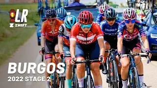 Breakaway Action | Vuelta a Burgos Feminas Stage 2 | Lanterne Rouge x Zwift