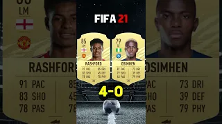 Marcus Rashford VS Victor Osimhen Fifa Comparison #fifa23 #eafc24 #comparison #football #shorts