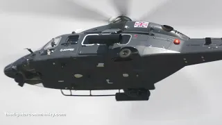 (4K) RIAT 2022. Leonardo AW149 Display. Aeronautica Militare Italiana (AMI). Air Tattoo.