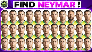 CAN YOU FIND NEYMAR JR ? FIND MESSI, RONALDO, MBAPPE | FOOTBALL QUIZ 2024