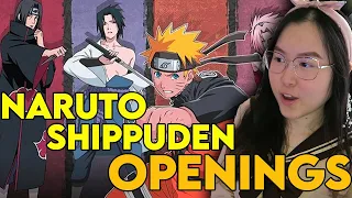 First Time Reacting to NARUTO SHIPPUDEN Openings (1-20) | New Anime Fan! Anime OP Reaction