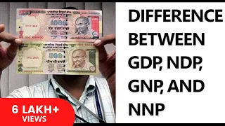 [Hindi] Difference between GDP, NDP, GNP, and NNP