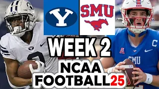 BYU at SMU - Week 2 Simulation (2024 Rosters for NCAA 14)