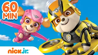 PAW Patrol Rubble's Air Rescues! w/ Skye | 60 Minute Compilation | Rubble & Crew