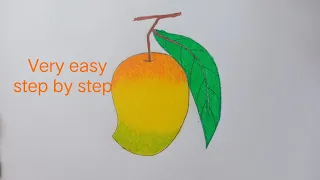How to draw a mango 🥭 for beginners very easy. @AnannaArtCraft  #mango#art সহজ পদ্ধতিতে আম আঁকা