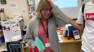 Teacher gets surprised by class full of students * very emotional*