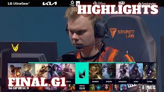 G2 vs FNC - Game 1 Highlights | Grand Final LEC 2023 Season Finals | G2 Esports vs Fnatic G1