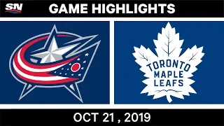 NHL Highlights | Blue Jackets vs Maple Leafs – Oct 21 2019