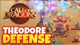 Theodore Defense against Rally [ Murt The hurt got swarmed ] | Call of Dragons