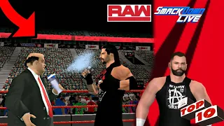 WWE 2K18 - RAW + SMACKDOWN LIVE TOP 10 MOMENTS WWE 2K18/WWE SVR11 ANDROID