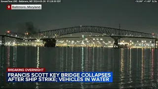 WATCH: Video shows Baltimore Francis Scott Key Bridge collapse after ship strike