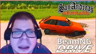 СМЕШНЫЕ МОМЕНТЫ С БУЛКИНЫМ #35 (BEAM NG DRIVE + SAMP)