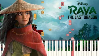 Running on Raindrops - Raya and the Last Dragon | Piano Tutorial (Synthesia)