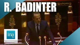 Robert Badinter "J'ai l'honneur de demander l'abolition de la peine de mort en France" | Archive INA