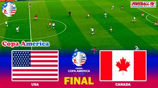 USA vs CANADA - COPA AMERICA FINAL | Full Match & All Goals 2024 | PES Gameplay PC