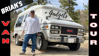 Solo Male Full-time  in a 1994 GMC + Cool Tips & Gadgets for VanLife / VAN TOUR - NO BUILD VAN BUILD