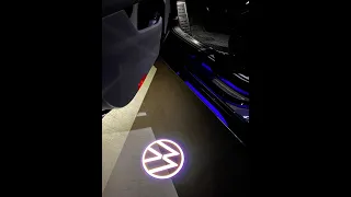 VW Logo Front Door LED Puddle Light installation Arteon