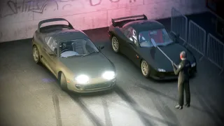 Trying to survive the new Touge Life 3 track.. in a SUPRA