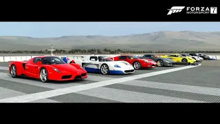 Forza7: World's Greatest Drag Race! FASTEST 90's & 20's Supercars (Stock)