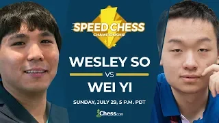 2018 Speed Chess Championship: Wesley So Vs Wei Yi