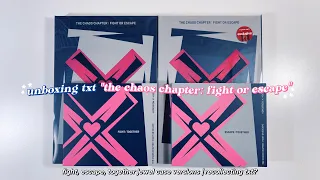 unboxing txt "the chaos chapter: fight or escape" albums ✯ all versions (recollecting TXT?!)