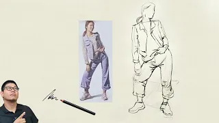 Human body dynamic sketch| quick sketch |draw step by step|人体动态速写|速写|