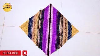 नए डिजाईन का पायदान बनायें बिलकुल आसानी से | Kite Shape Doormat | Full Video by  @TheAaniya01