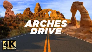 Arches Utah National Park  - 4K Scenic Drive Through the Park