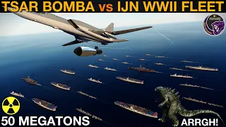 Tu-22 With 50 Megaton Nuclear Tsar Bomb vs WWII IJN Pearl Harbor Fleet (Naval Battle 111) | DCS