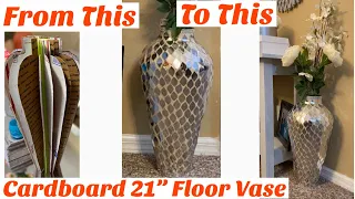 DIY Glam Floor Vase from Cardboard - DIY Glam Floor Vase | DIY Cardboard Vase