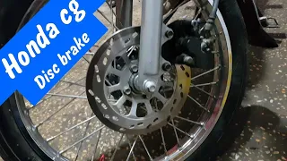 Project disc brake on honda cg 125