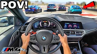 You Drive A 2023 BMW M4 G82 Competition FLAT OUT ON RACE TRACK [LOUD EXHAUST POV]