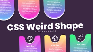 Weird Card Design using Html & CSS | Creative Div Box Shape