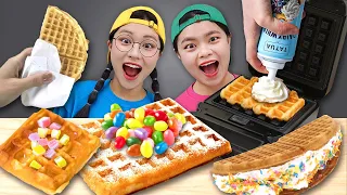 먹방 Waffle making dessert Challenge 와플 만들기 디저트 챌린지 Mukbang TIMI티미