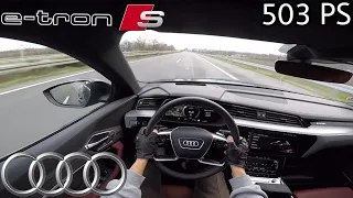 2021 Audi e-tron S Sportback (503 PS) POV Testdrive AUTOBAHN Beschleunigung & Speed