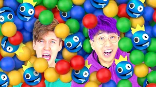 DO NOT GO INTO BALL PIT!? (FILLING OUR HOUSE WITH BALL PIT BALLS!)