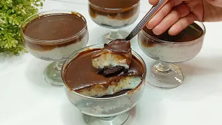 Homemade dessert in 5 minutes that melts in your mouth| no bake, eggs,cream and gelatin